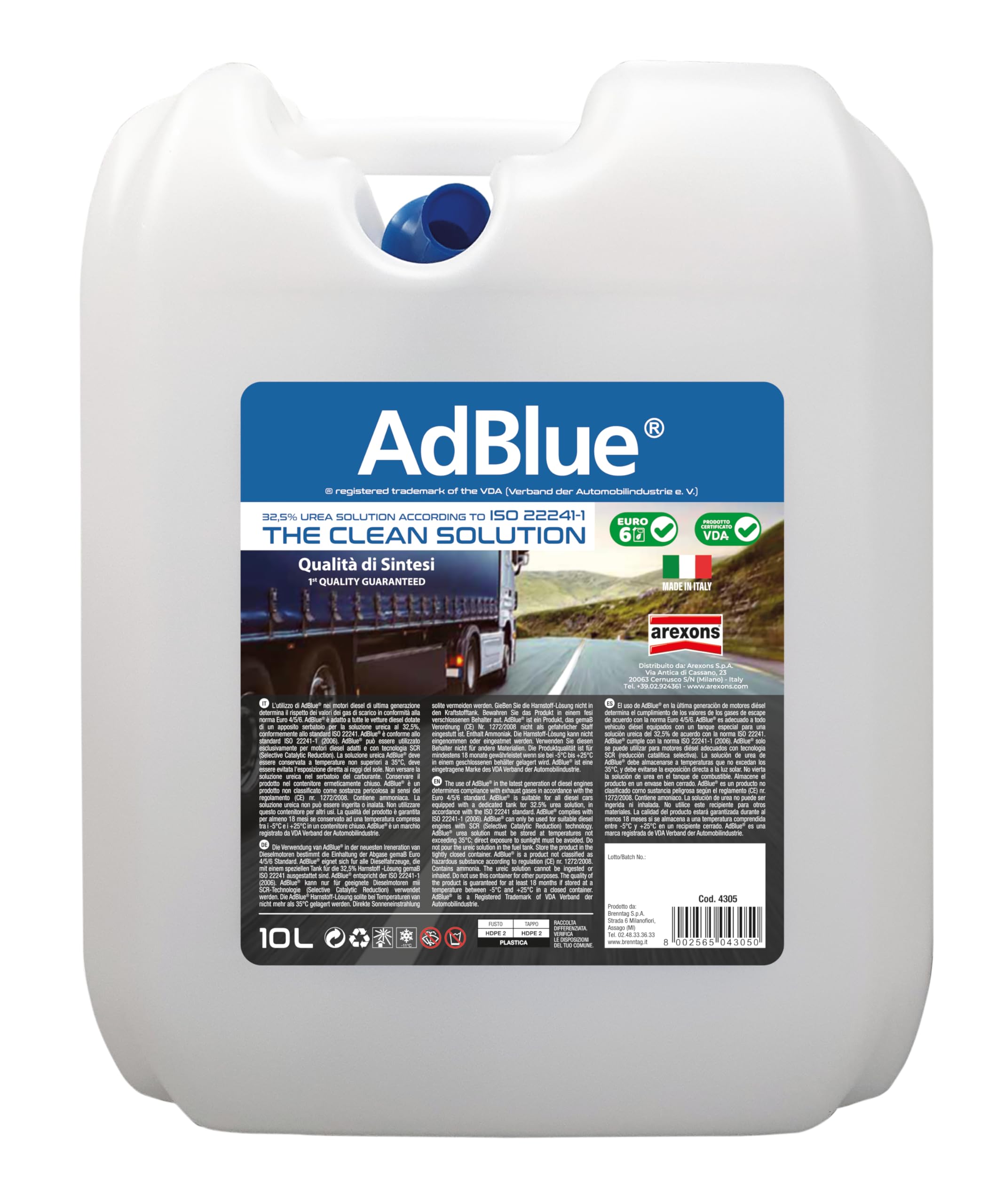 arexons-adblue-tanica-10l-con-beccuccio-travasatore image 1