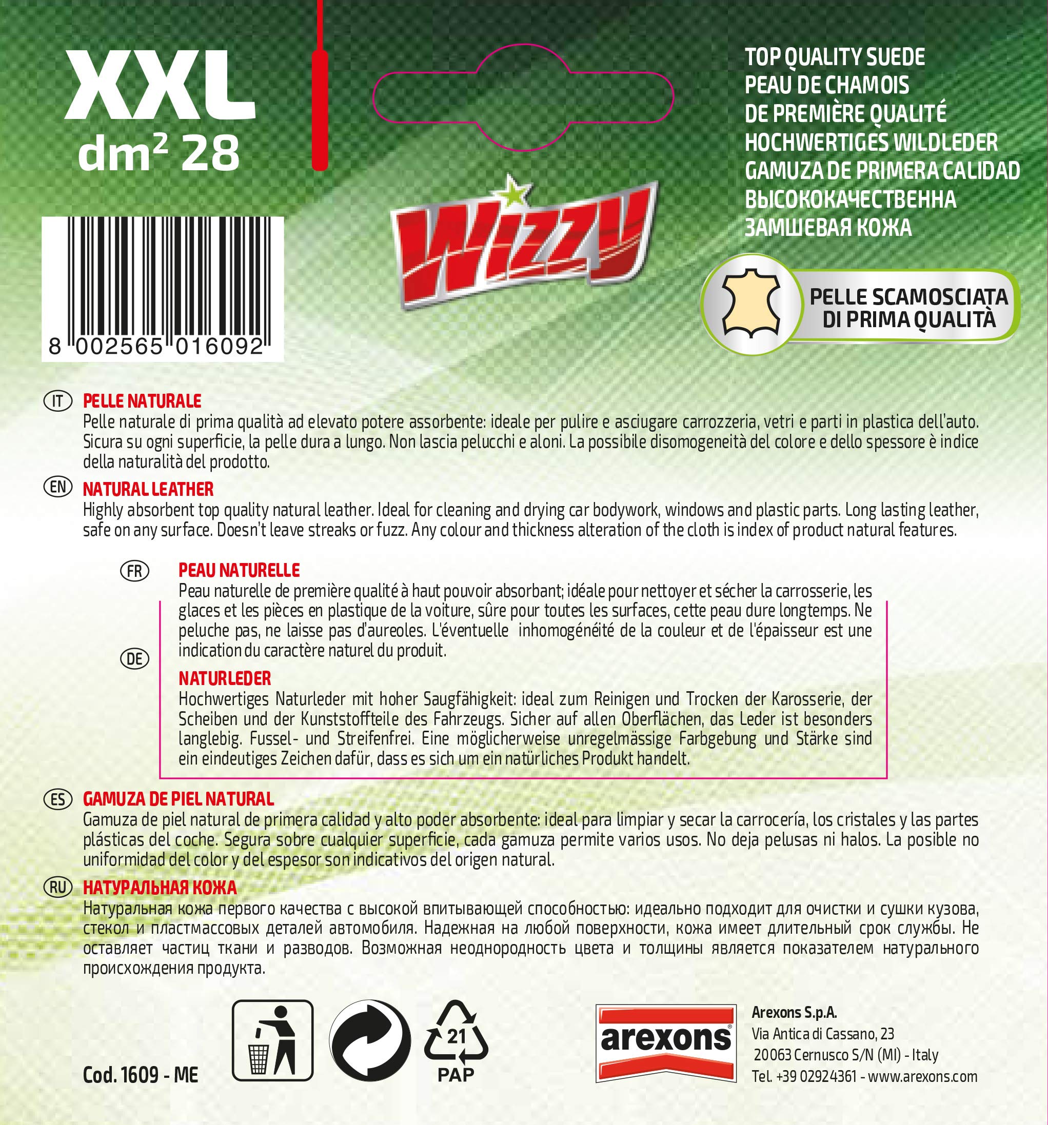 arexons-wizzy-pelle-naturale-28-dm2-panno-auto-asciugatura image 2