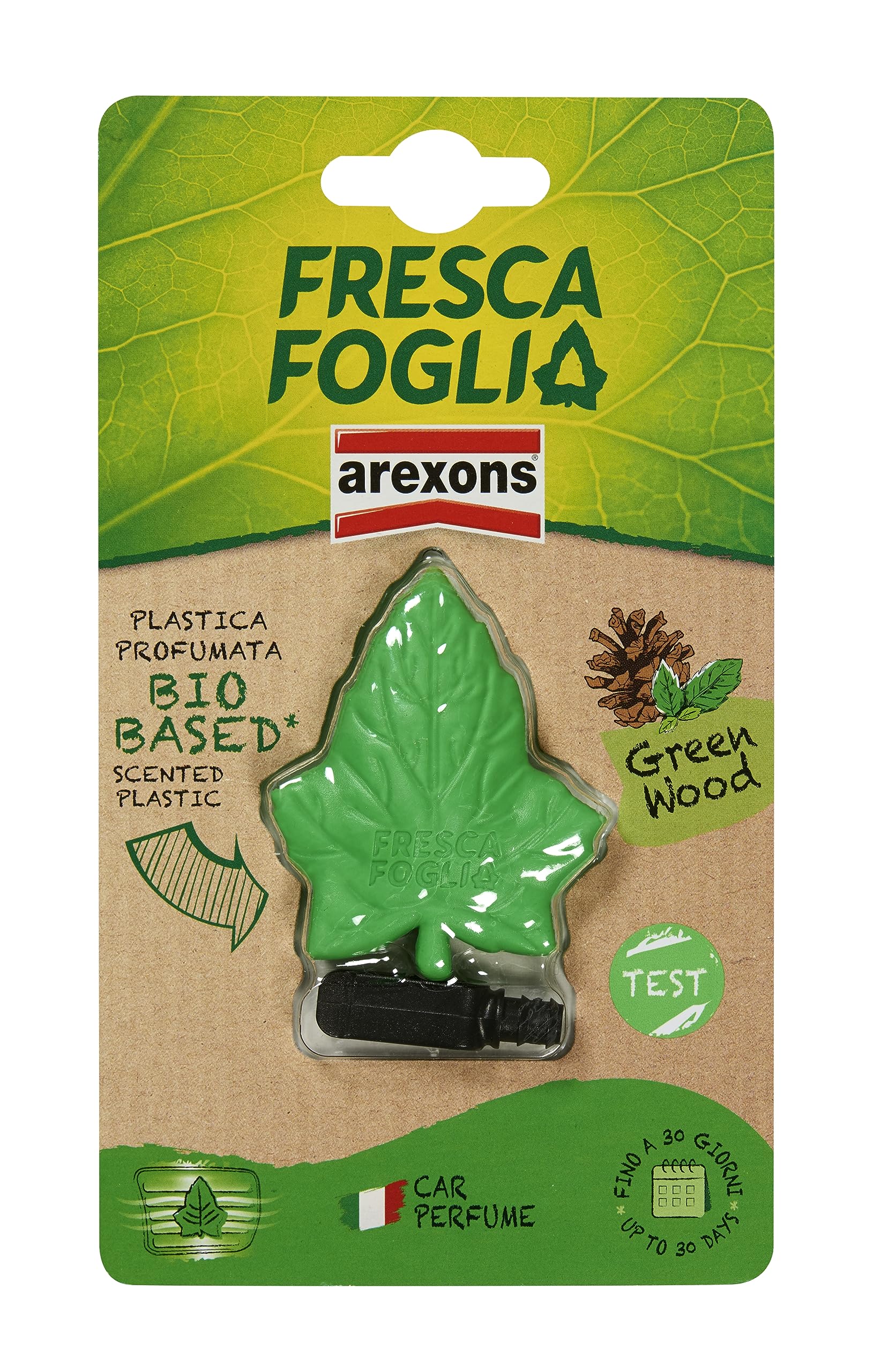 arexons-fresca-foglia-profumatore-auto-bocchetta-green-wood image 1