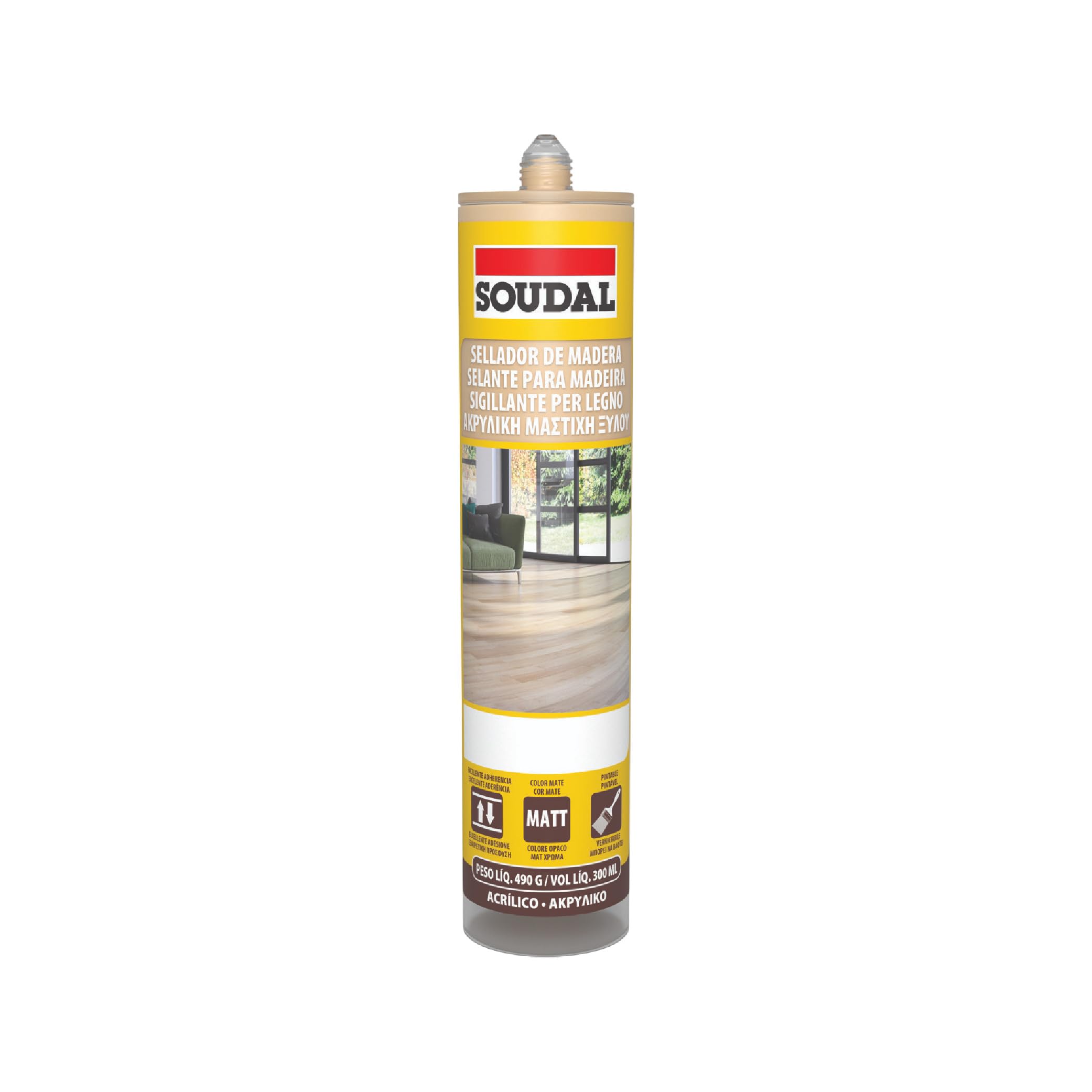 soudal-soudacryl-sigillante-per-legno-300-ml-noce image 1