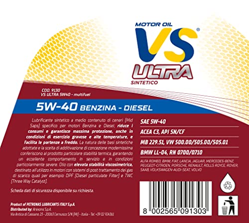 arexons-vs-ultra-5w-40-olio-motore-sintetico-4l-benzina-diesel image 7
