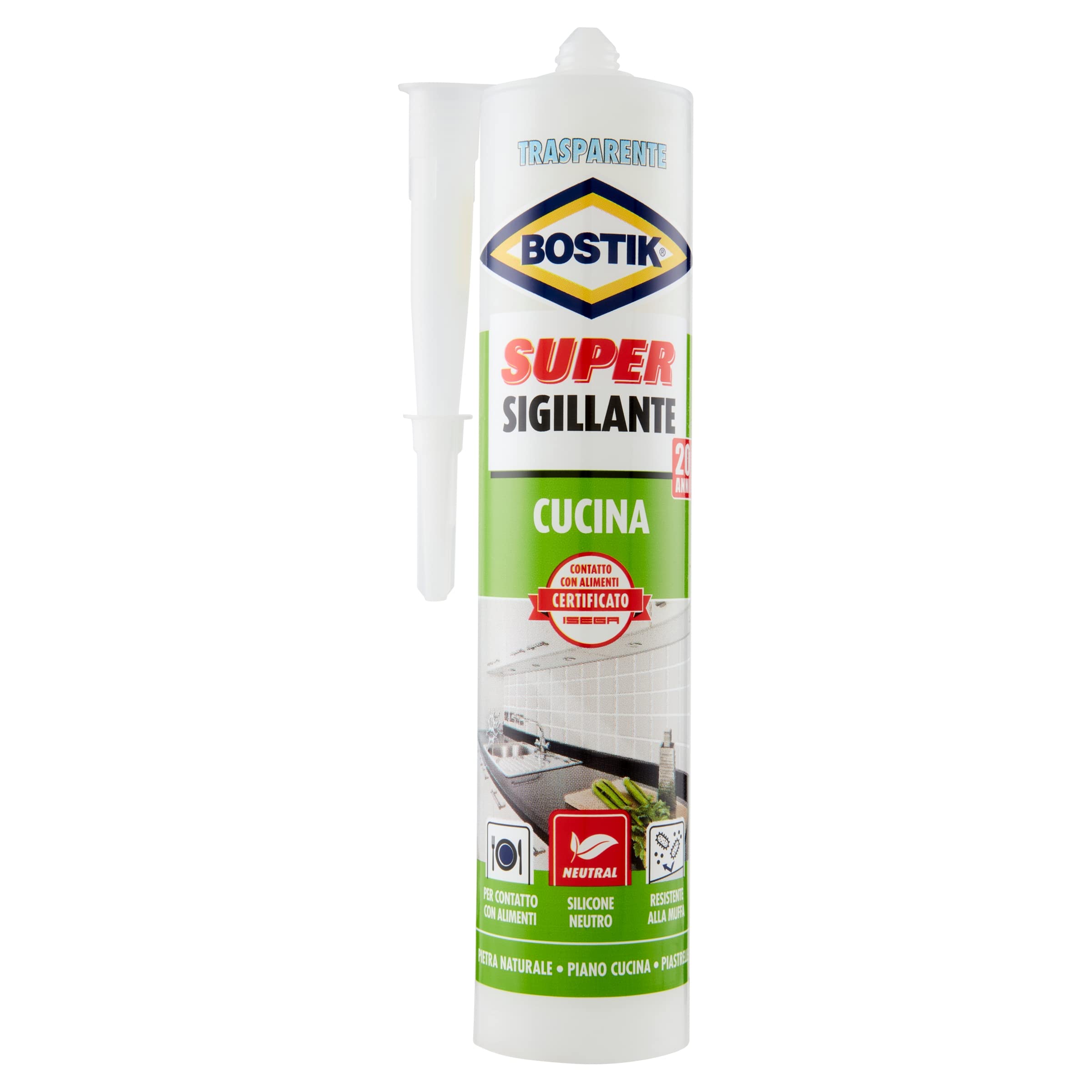 bostik-super-sigillante-cucina-isega-trasparente-300-ml image 1