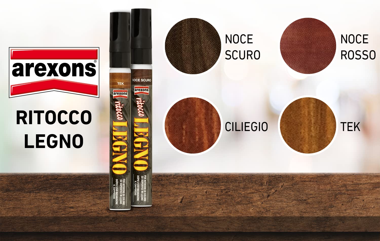 arexons-paint-marker-ritocco-legno-noce-rosso-pennarello-permanente-per-legno image 3