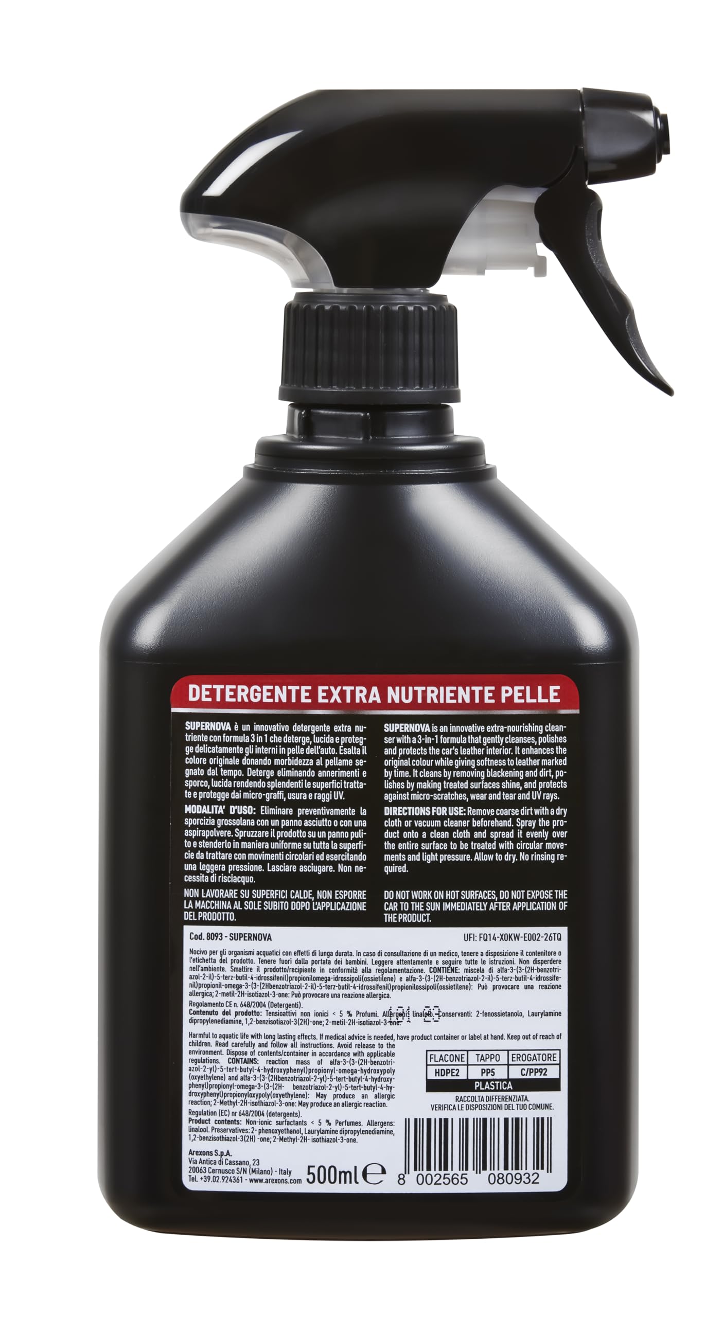 arexons-car-care-pro-supernova-detergente-pelle-extra-nutriente-500ml image 2