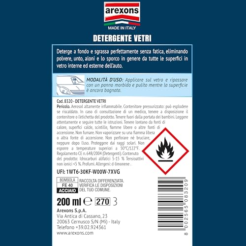 arexons-cura-auto-detergente-vetri-in-schiuma-200-ml image 7