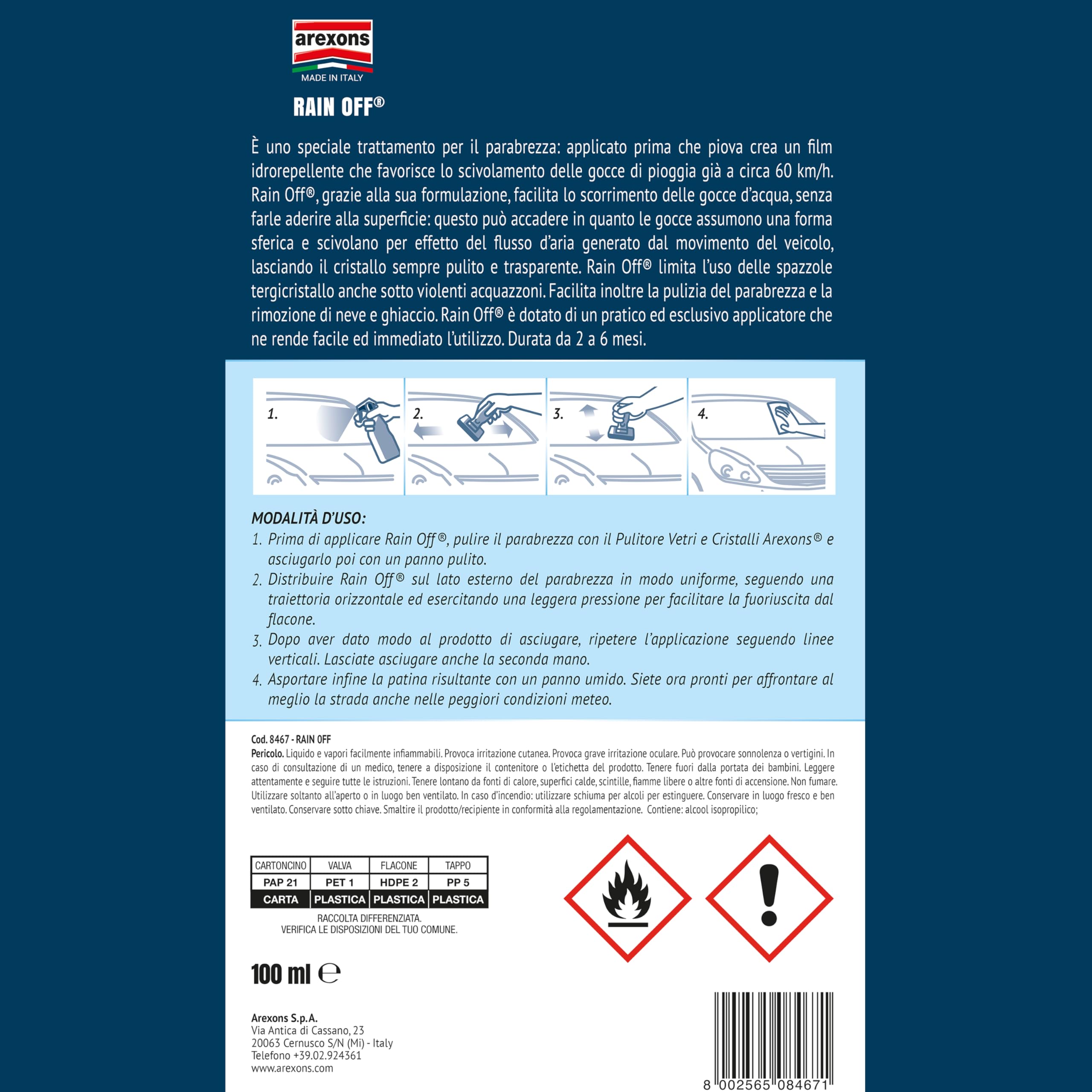 arexons-rain-off-idrorepellente-vetri-auto-100-ml image 2