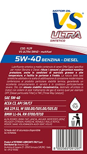 arexons-vs-ultra-5w-40-1l-lubrificante-sintetico-benzina-e-diesel image 7