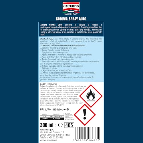 arexons-gomma-spray-gonfia-e-ripara-pneumatici-300-ml image 5