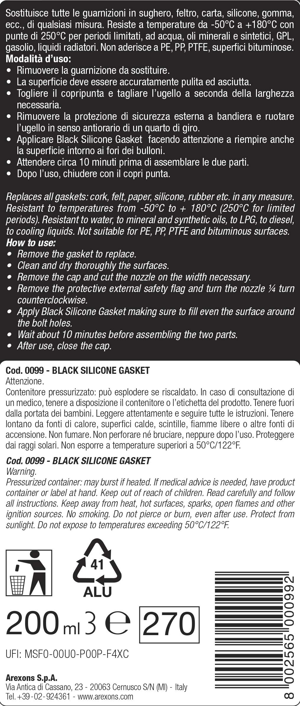 arexons-0099-black-gasket-guarnizione-siliconica-nera-200-ml image 3