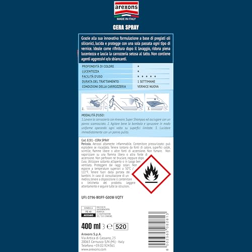 arexons-cera-auto-spray-lucida-e-protegge-400-ml image 5