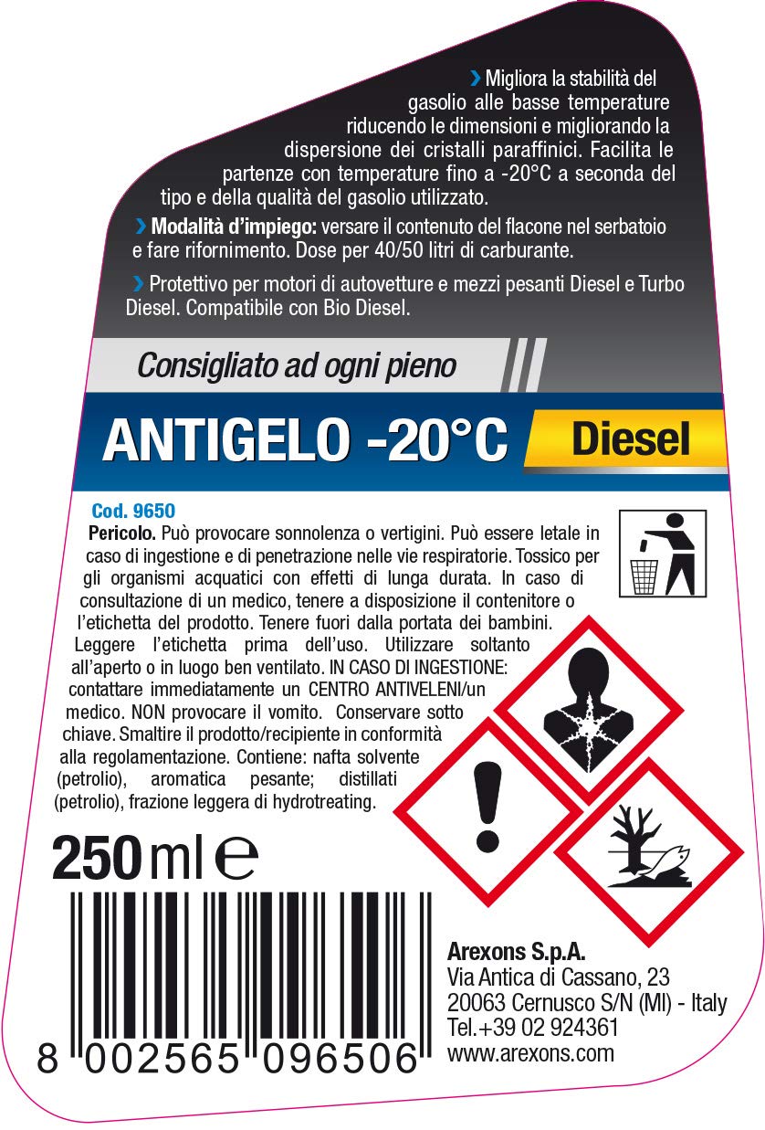 arexons-additivo-diesel-antifreeze-antigelo-250-ml image 3