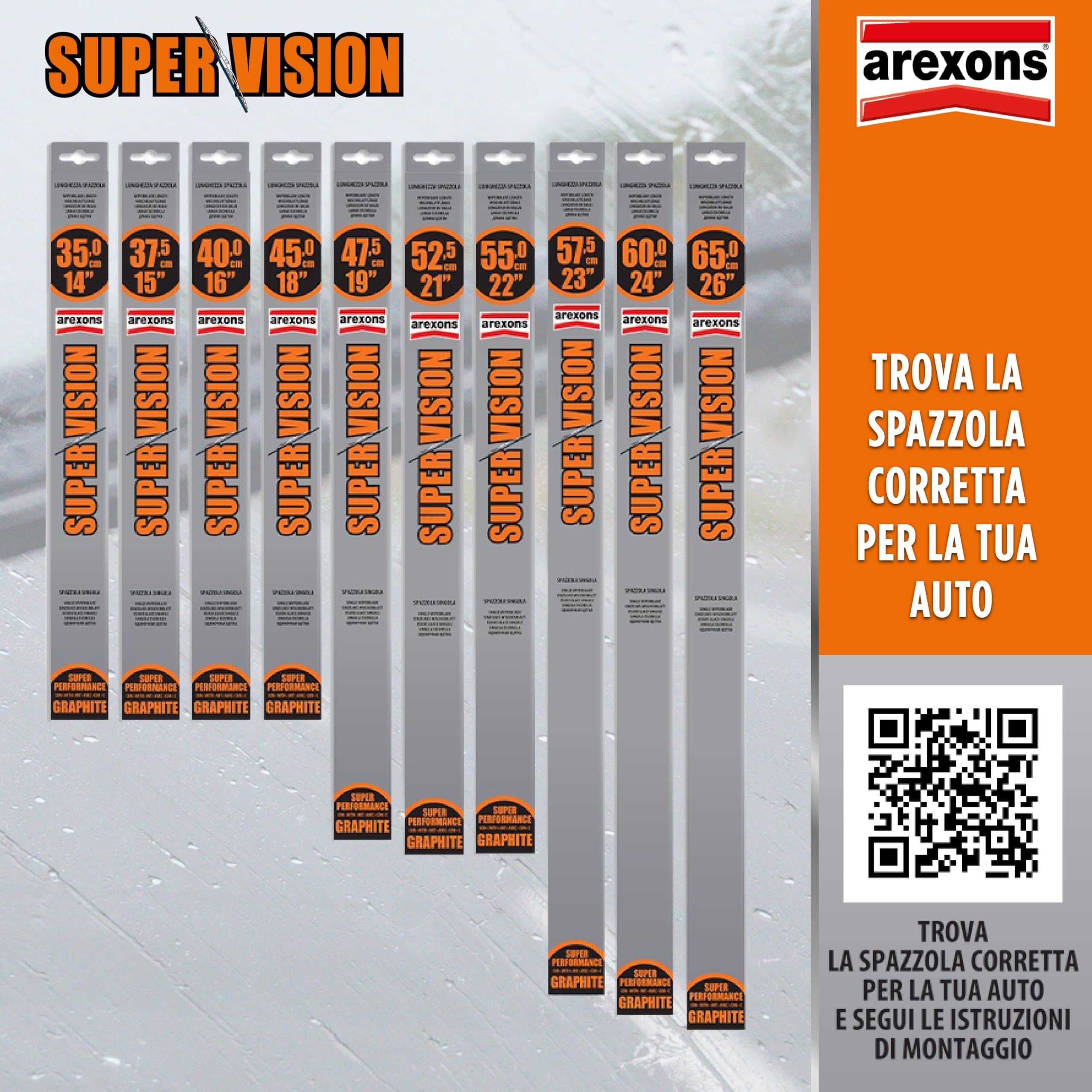 arexons-spazzola-super-vision-35-cm-tergicristallo-gommini-grafite image 4