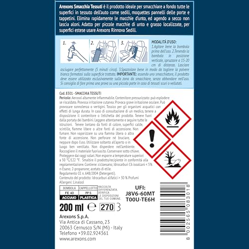 arexons-cura-auto-smacchia-tessuti-200-ml image 5