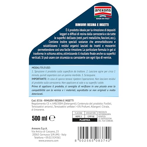arexons-rimuovi-resina-e-insetti-auto-500-ml-formula-in-gel image 7