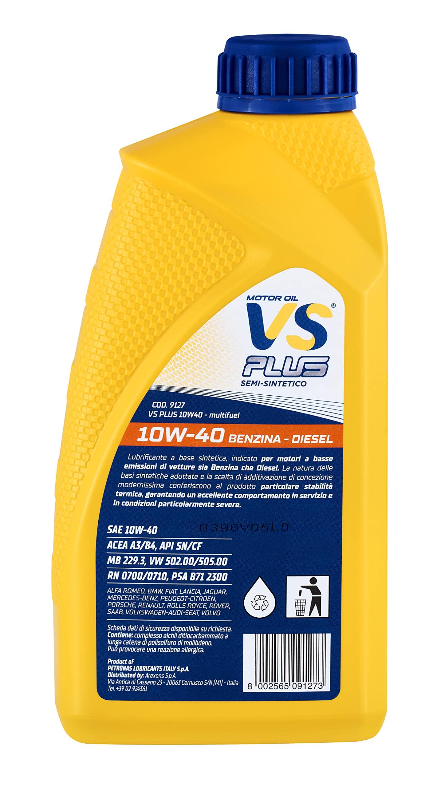 arexons-vs-plus-10w-40-1l-olio-motore-semi-sintetico-benzina-e-diesel image 3