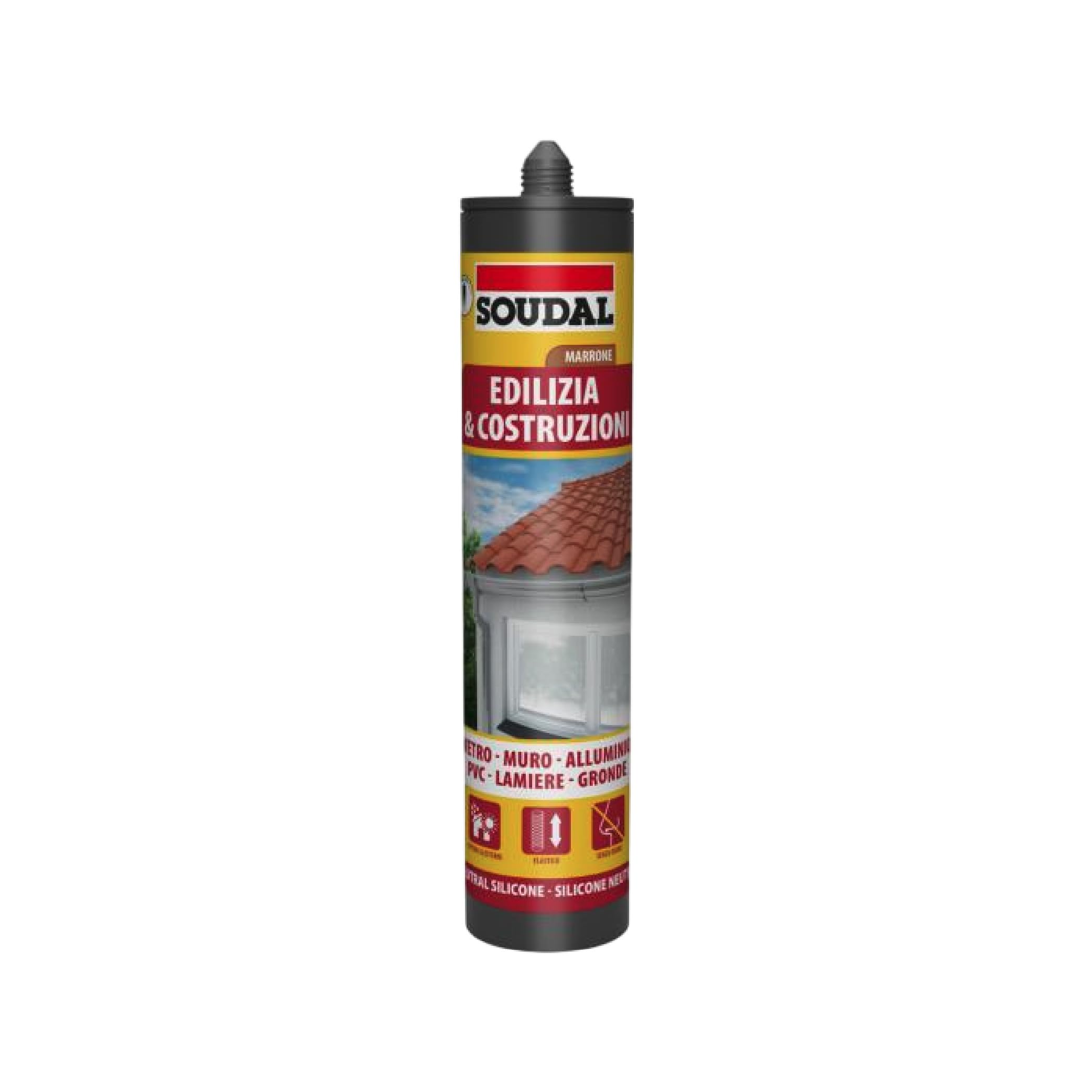 soudal-silirub-silicone-edilizia-300ml-marrone-8007 image 1