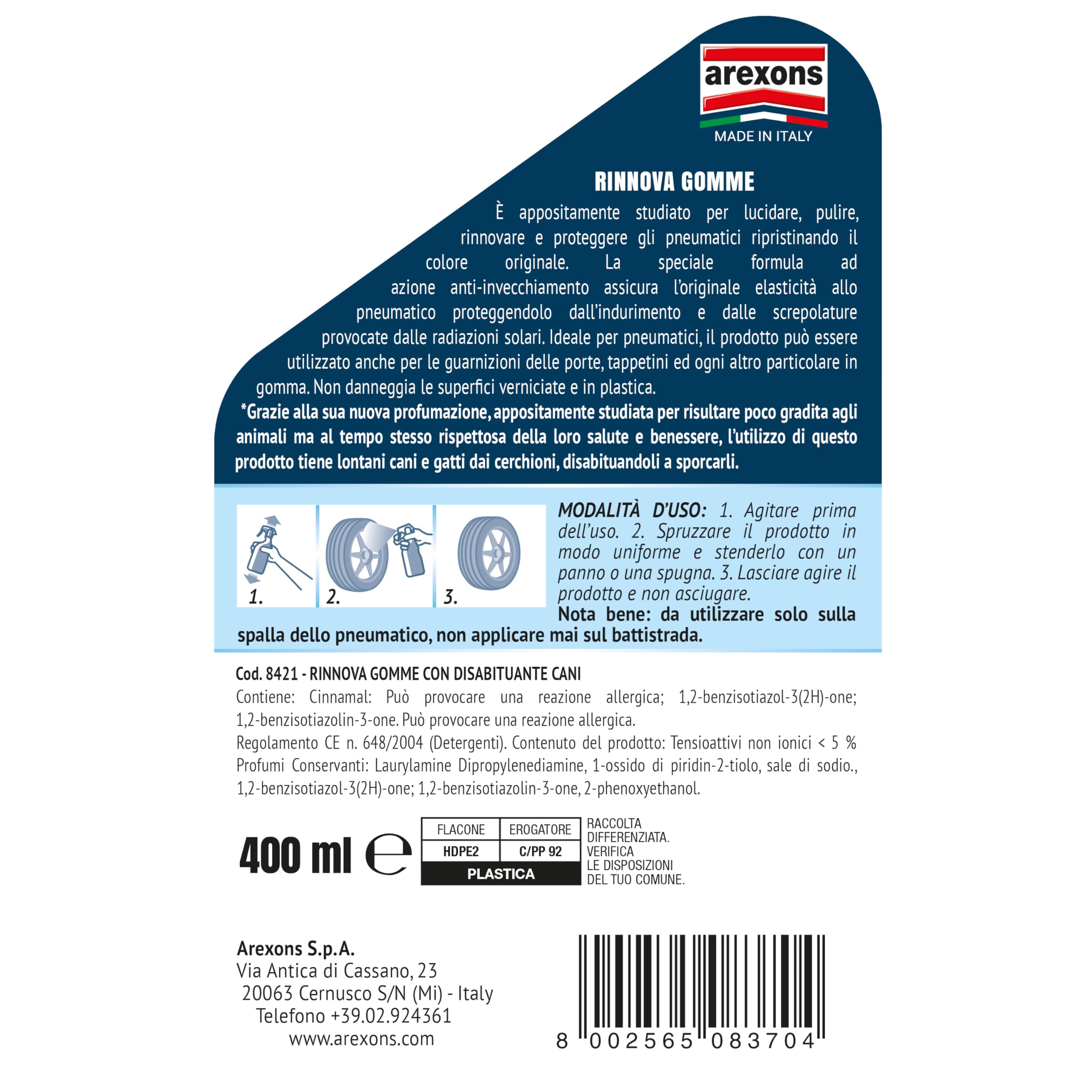 arexons-8370-rinnova-gomme-400-ml image 2