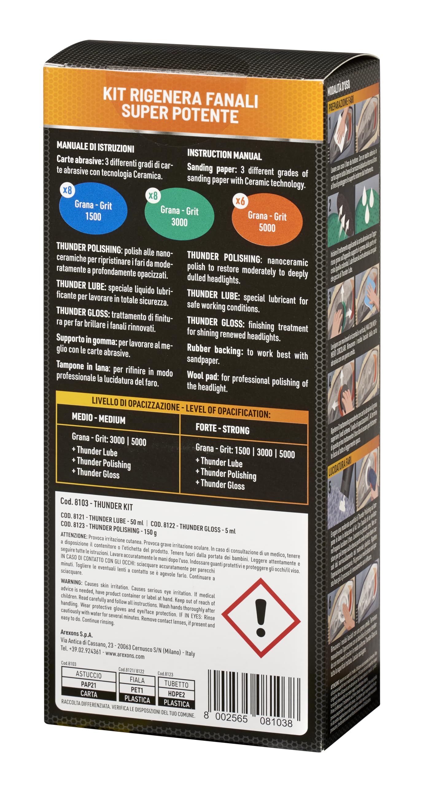 arexons-car-care-pro-thunder-kit-rinnova-fanali-lucidante image 4