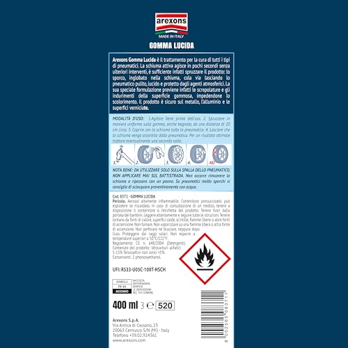 arexons-gomma-lucida-schiuma-attiva-pneumatici-400ml image 5