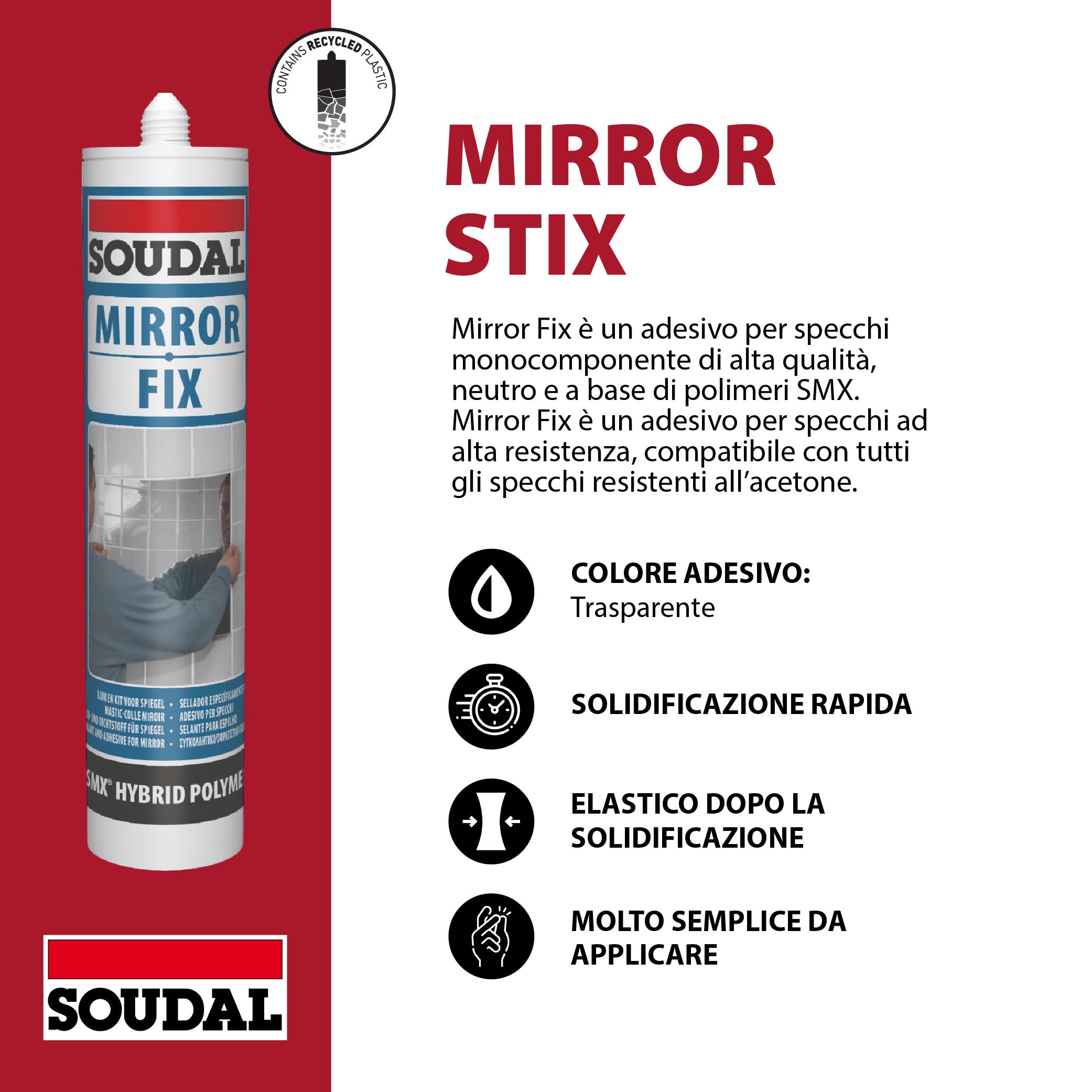 soudal-mirror-fix-6x290ml-bianco-adesivo-per-specchi-elastico-anti-uv image 2