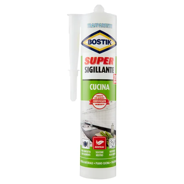 bostik-super-sigillante-cucina-isega-trasparente-300-ml image 1