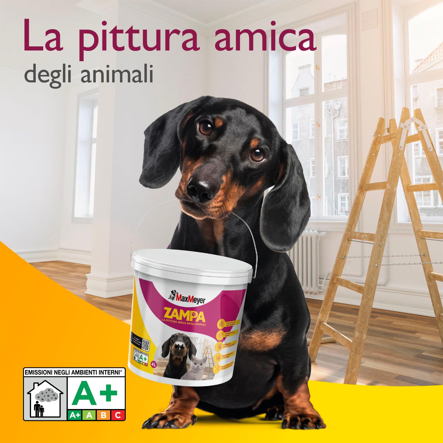 maxmeyer-zampa-pittura-per-interni-bianca-4-litri-anti-macchia-animali image 3