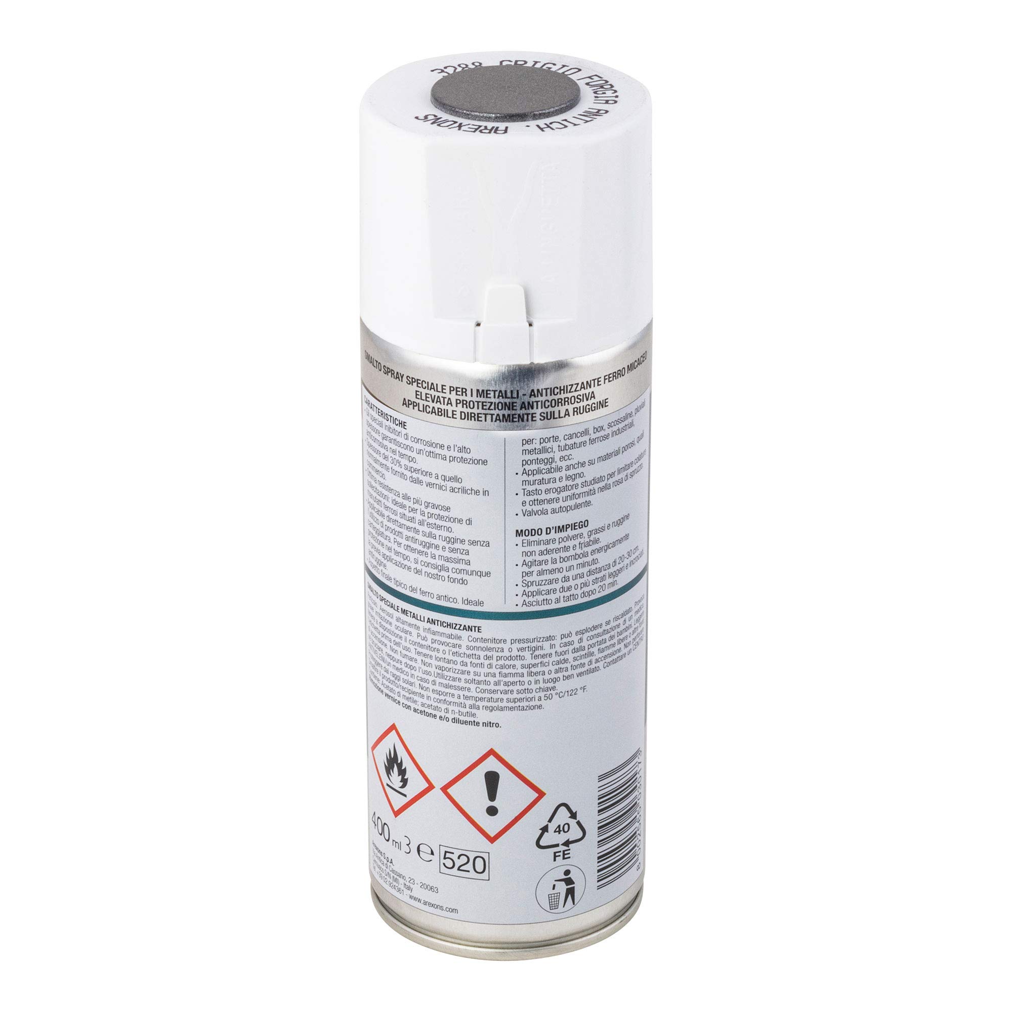 arexons-3288-speciale-metalli-grigio-forgia-antichizzante-400-ml image 2
