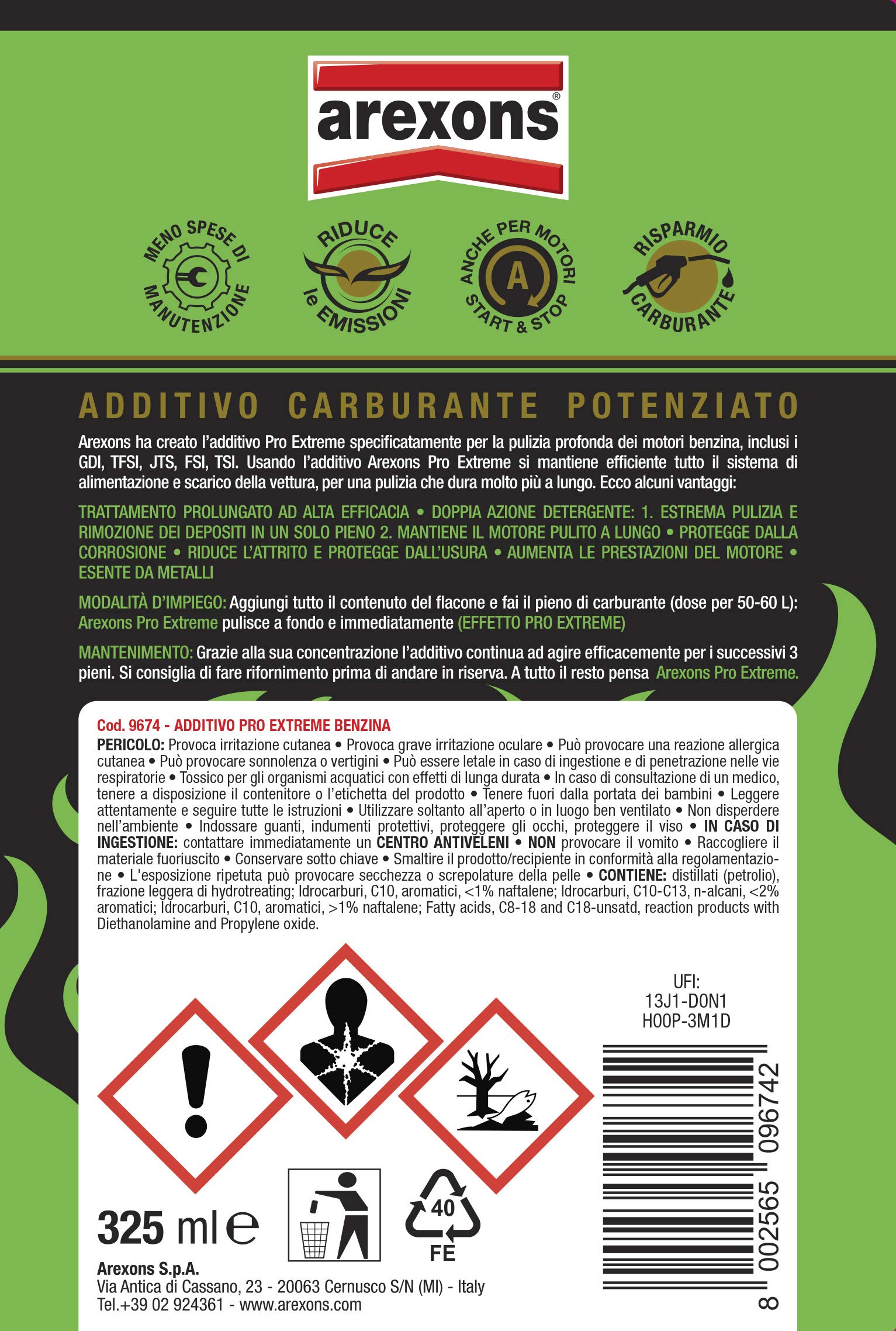 arexons-pro-extreme-additivo-benzina-325-ml-super-concentrato image 4