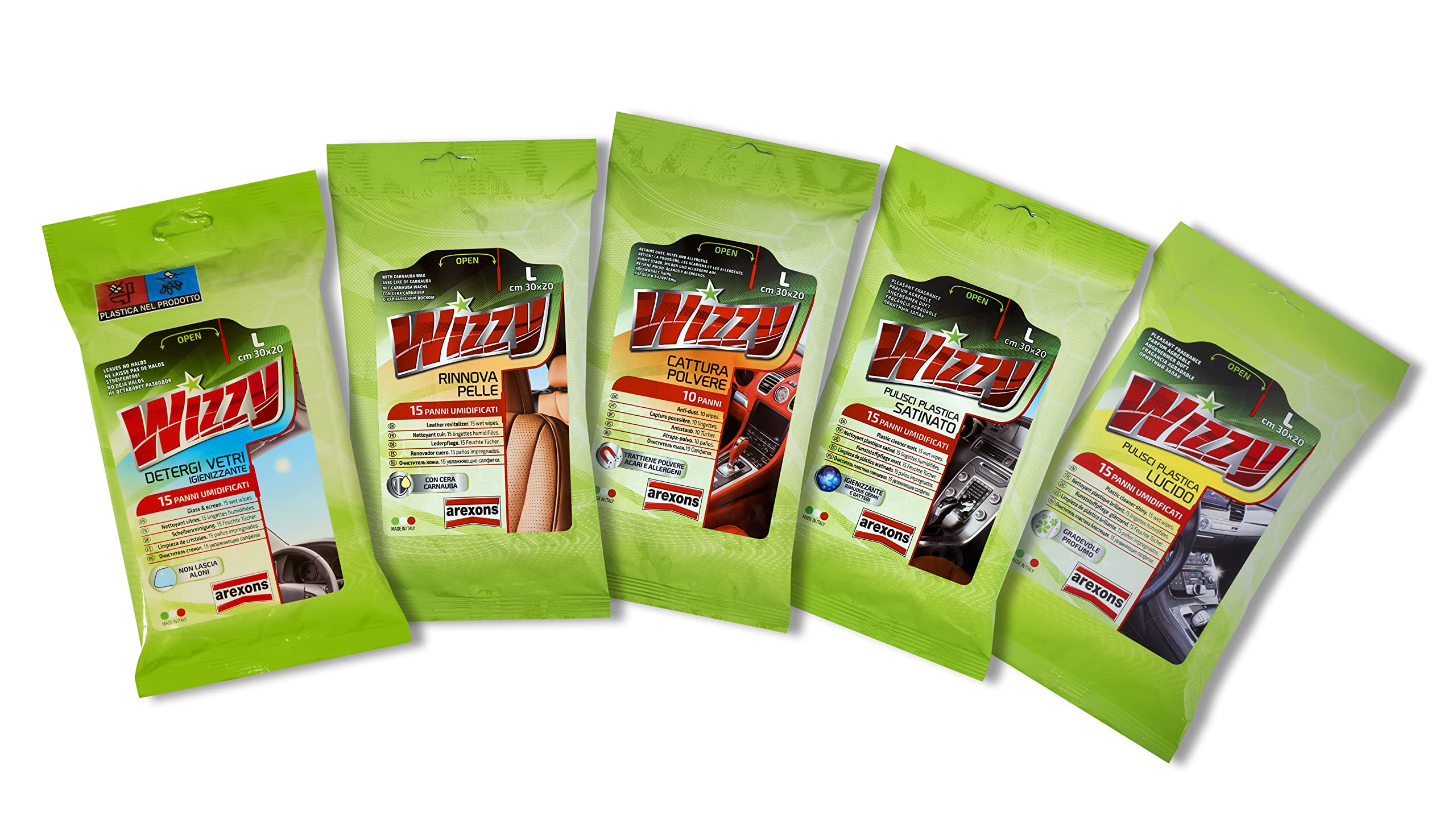 arexons-wizzy-pulisci-plastica-lucido-15-salviettine-auto image 4