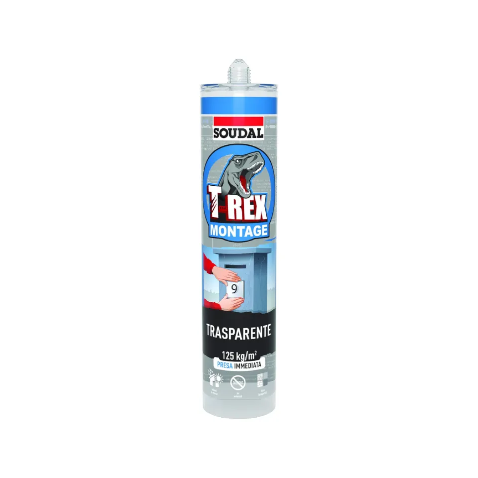 soudal-t-rex-colla-da-montaggio-trasparente-295g-effetto-ventosa image 1