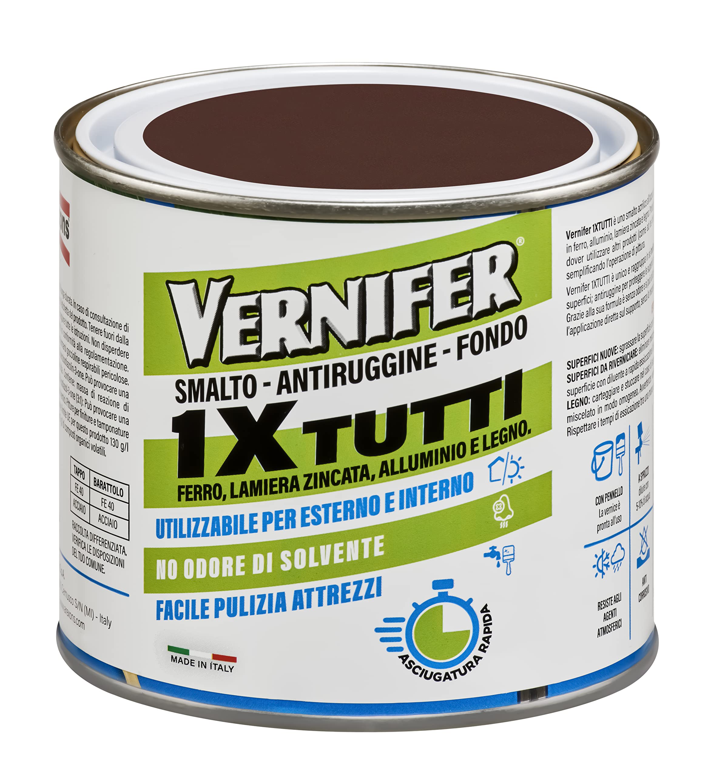 arexons-vernifer-1-x-tutti-smalto-antiruggine-marrone-brillante-4601-500ml image 1