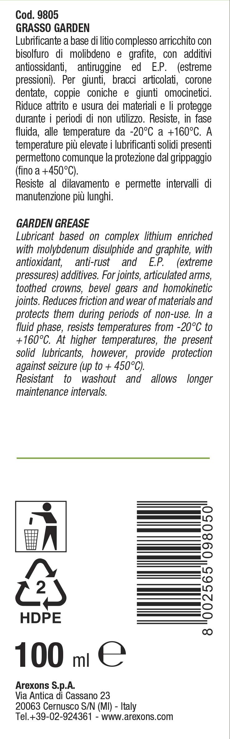 arexons-system-grasso-garden-100-ml-lubrificante-al-litio image 3
