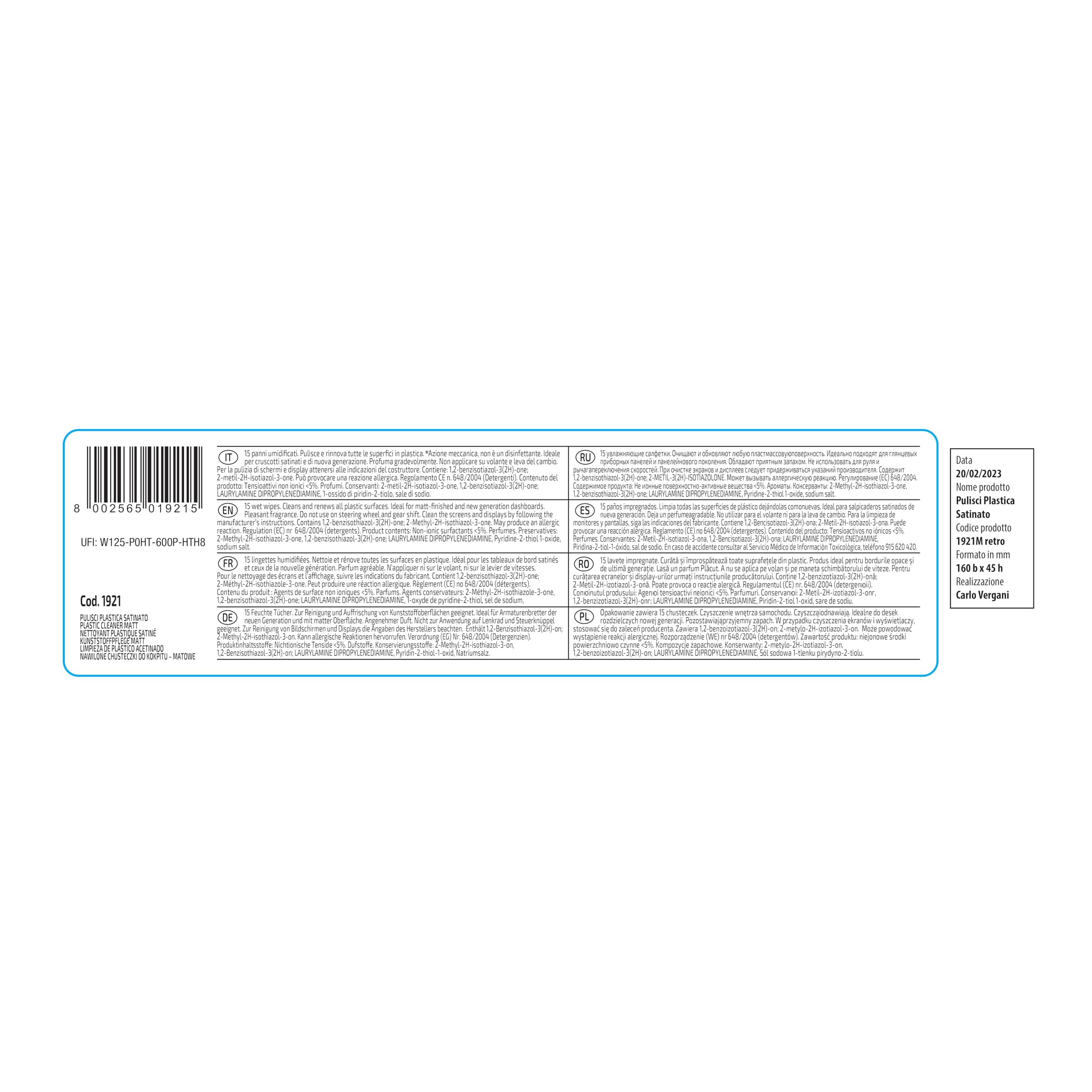 arexons-wizzy-pulisci-plastica-satinato-salviette-usa-e-getta-6-pezzi image 2