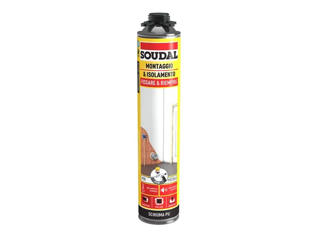 soudal-soudafoam-schiuma-poliuretanica-a-pistola-750ml-champagne image 1