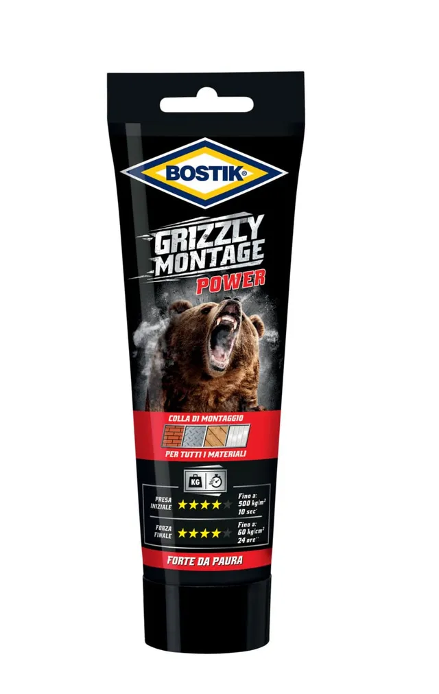bostik-grizzly-montage-power-adesivo-di-montaggio-bianco-250-g-tubo image 1