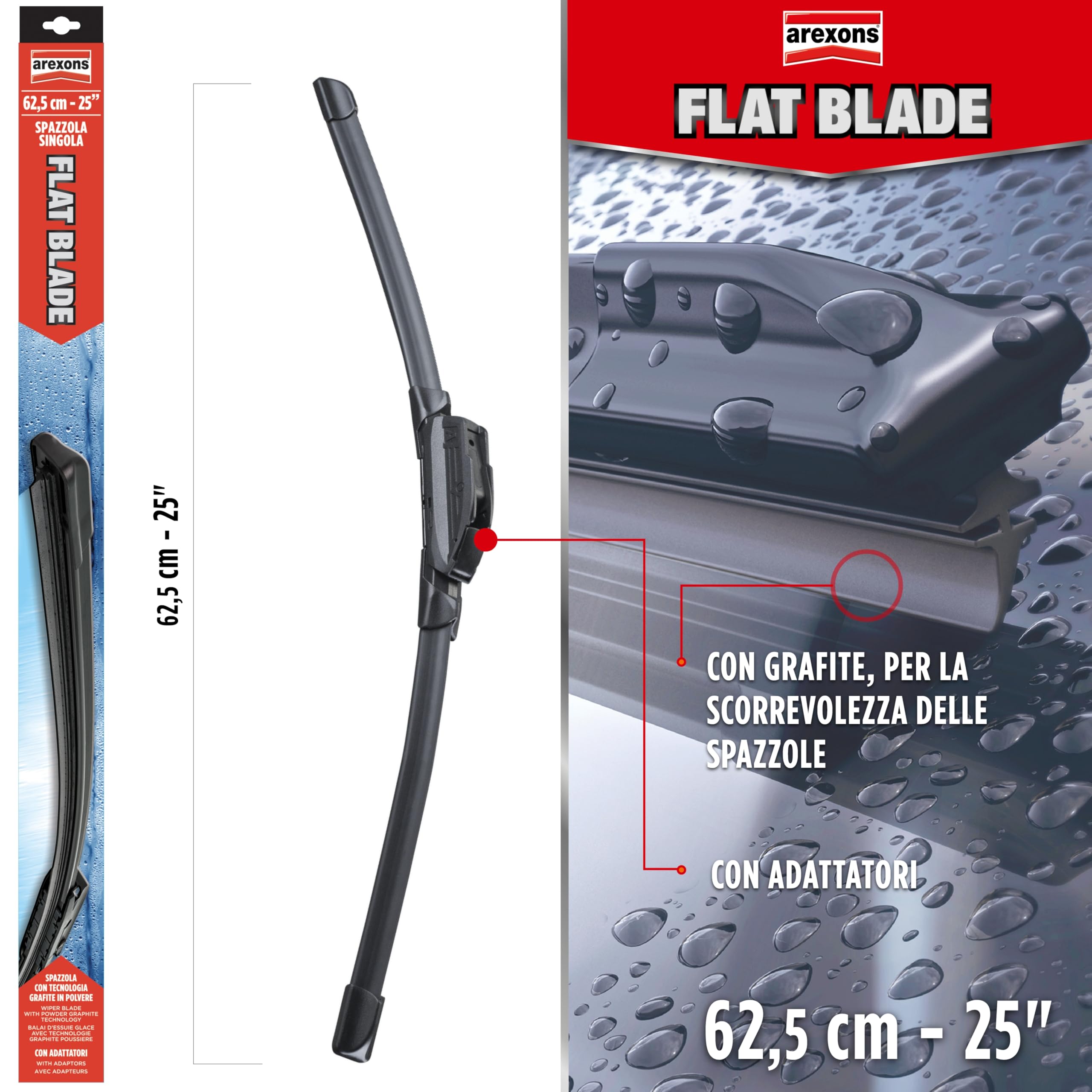 arexons-spazzola-tergicristallo-flat-blade-62-5-cm image 2