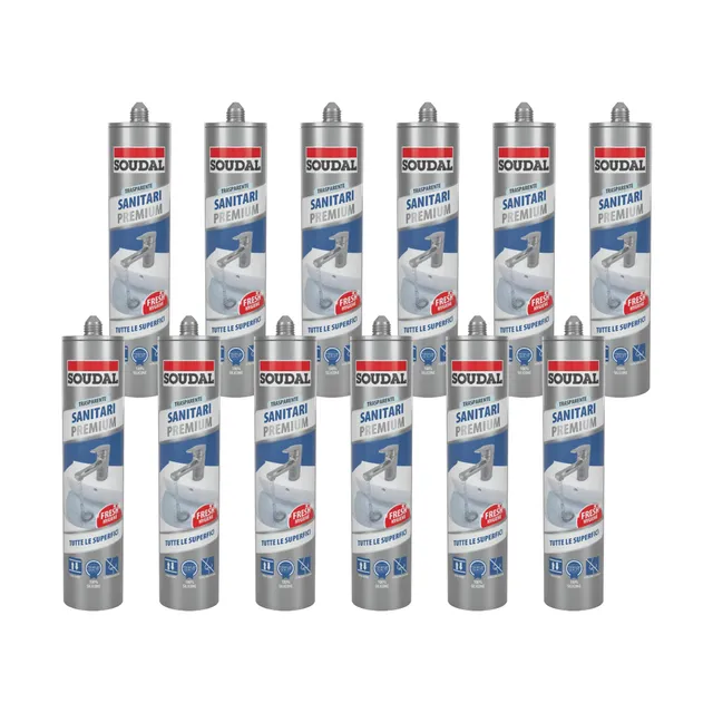 soudal-soudasil-silicone-sanitari-premium-12x300ml-trasparente image 1