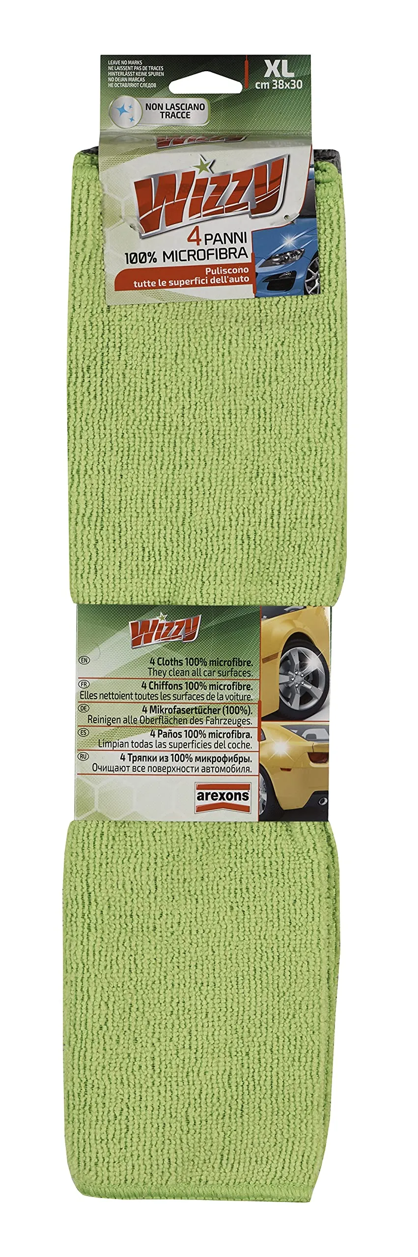 arexons-wizzy-kit-4-panni-100-microfibra-pulizia-auto image 1
