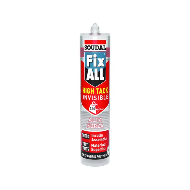 soudal-fix-all-high-tack-invisible-290ml-adesivo-sigillante-trasparente image 1