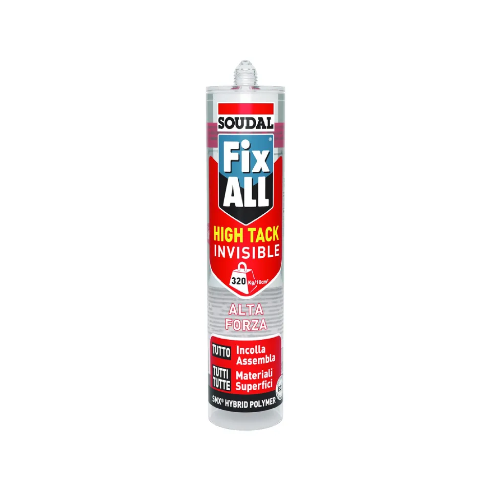 soudal-fix-all-high-tack-invisible-290ml-adesivo-sigillante-trasparente image 1