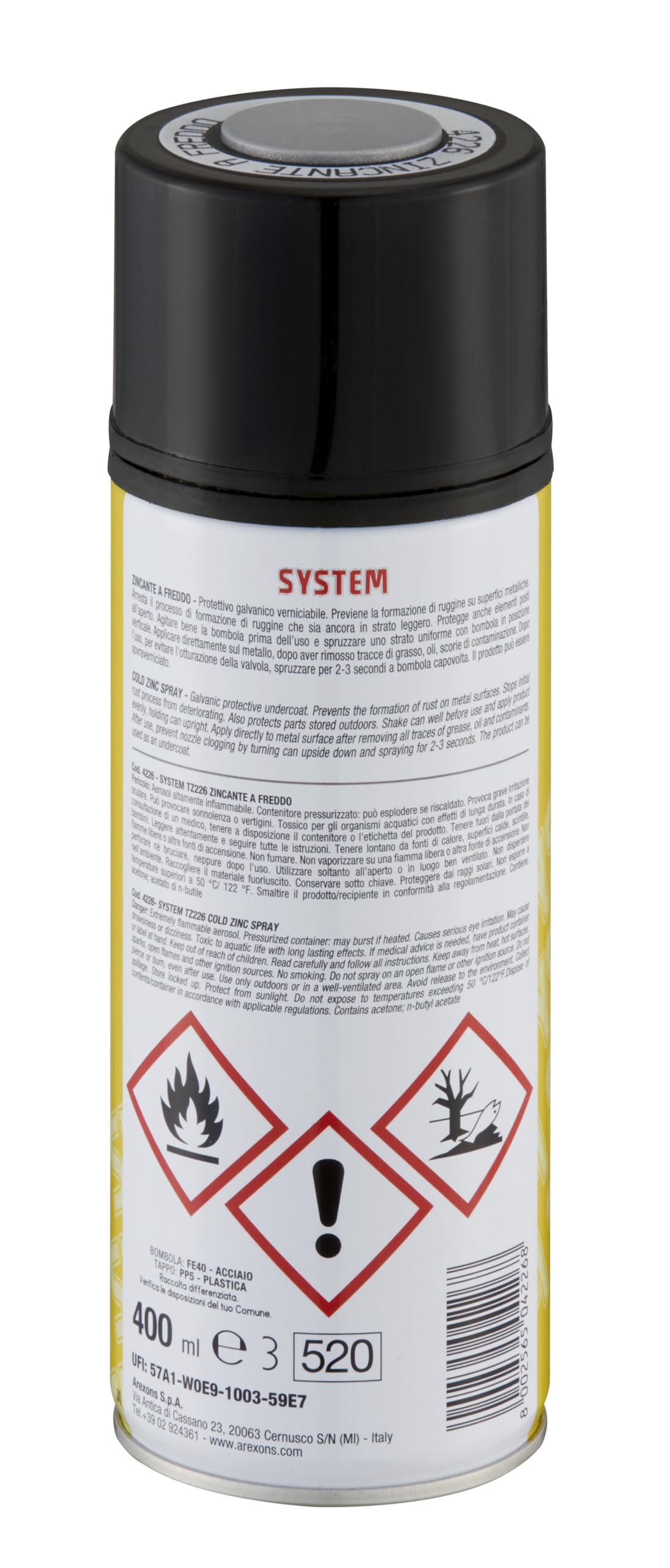 arexons-system-tz226-zincante-a-freddo-400-ml-zinco-98 image 2