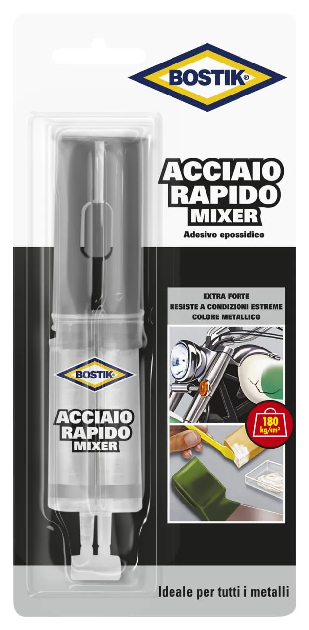 bostik-acciaio-rapido-saldatore-epossidico-24-ml-grigio-metallo image 1