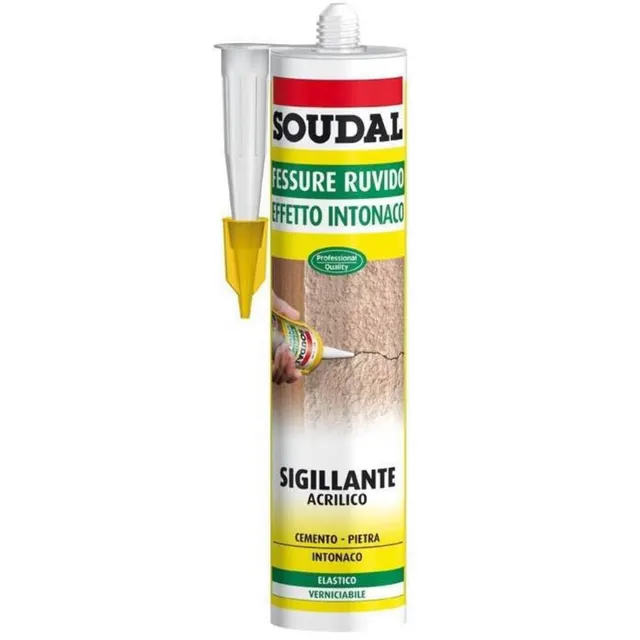 soudal-intonaco-ruvido-300ml-bianco-ruvido-sigillante-verniciabile-per-calcestru image 1