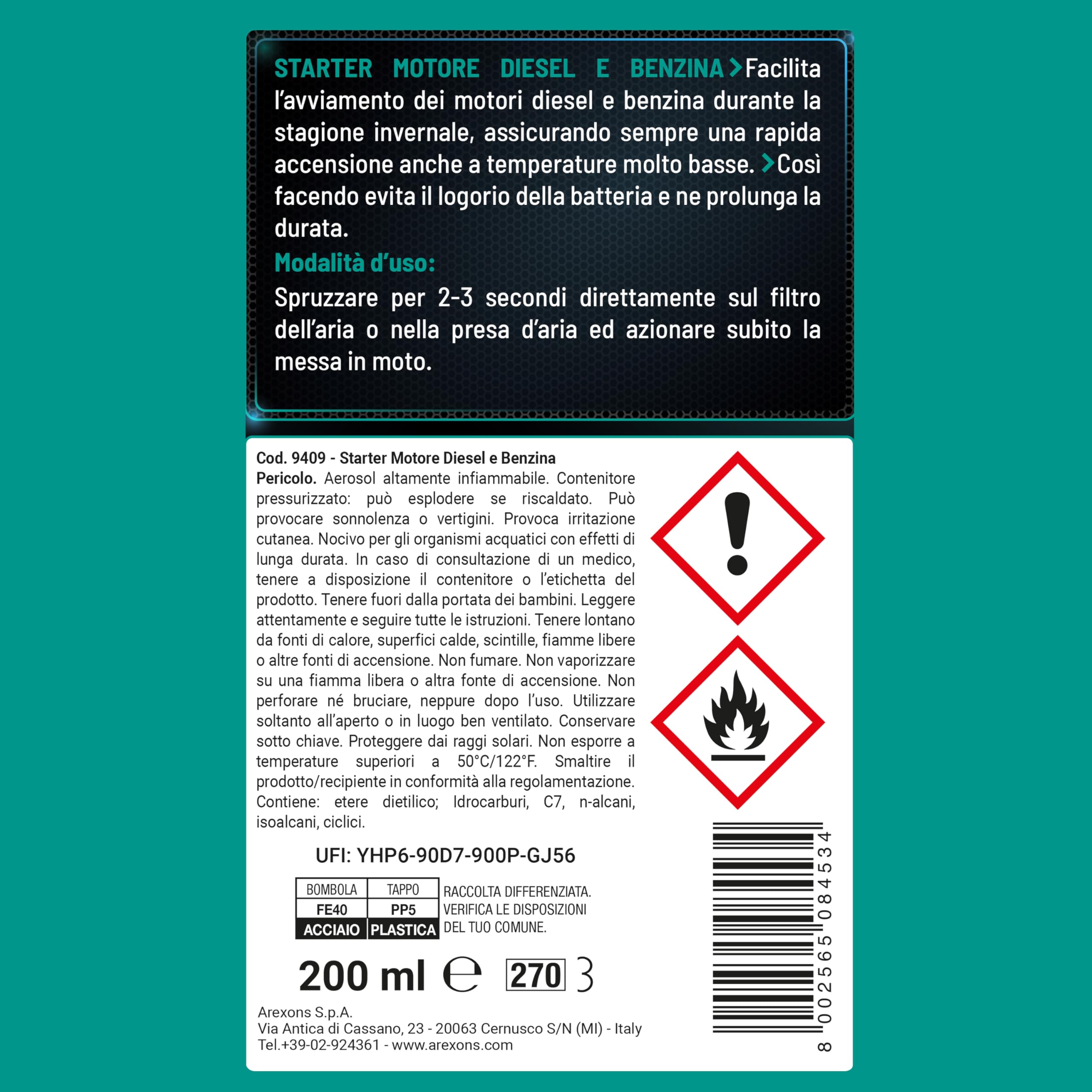 arexons-0190175-tubetto-starter-spray-trasparente-200-ml image 2