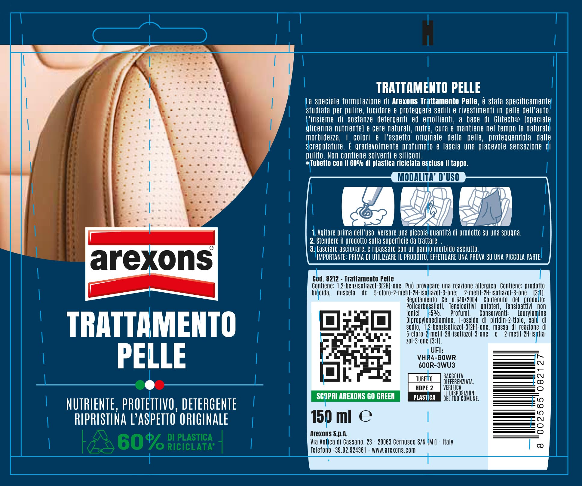 arexons-trattamento-pelle-auto-150ml-con-glicerina image 2