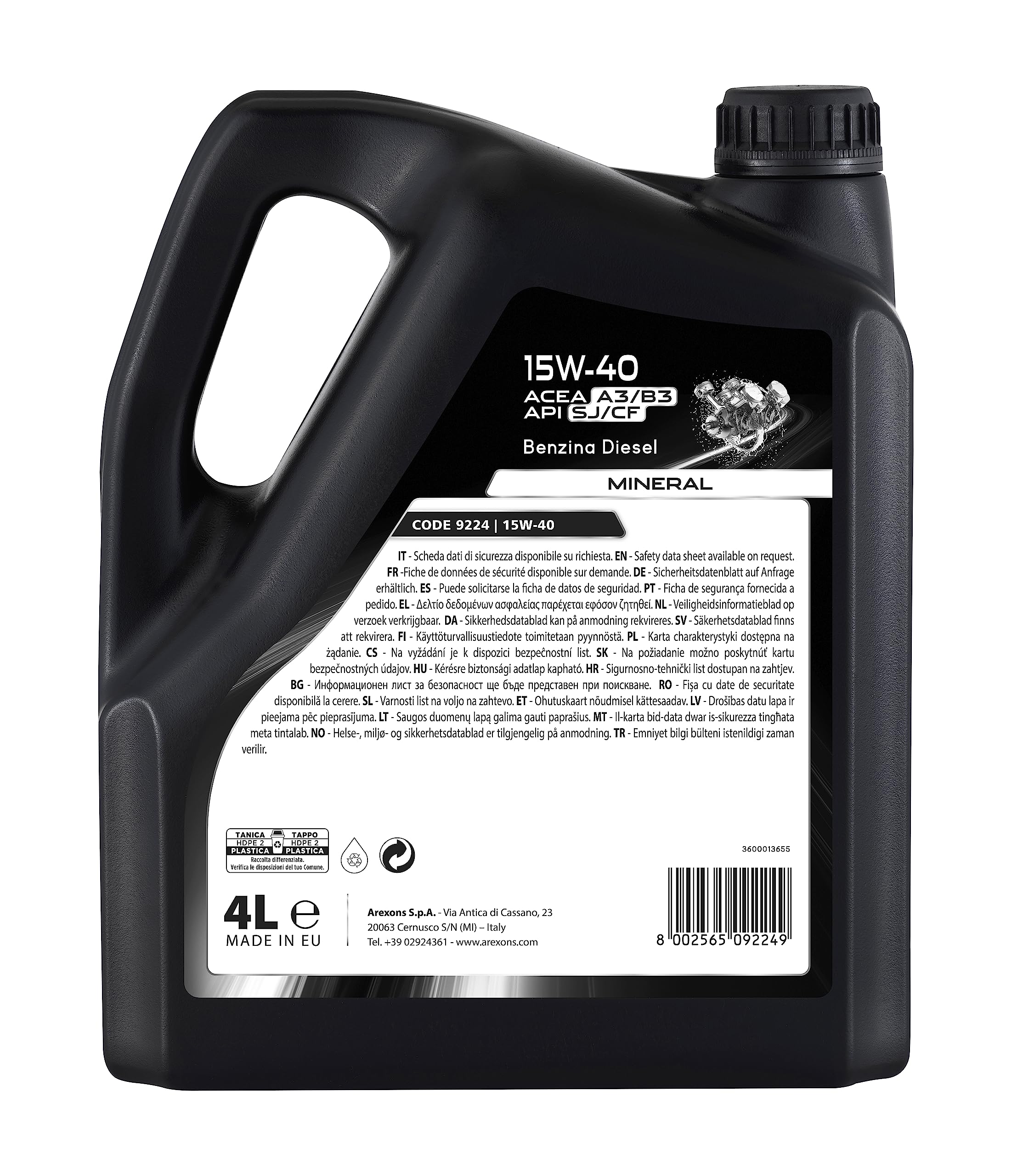 arexons-olio-motore-15w40-multigrade-universale-diesel-benzina-4-l image 2