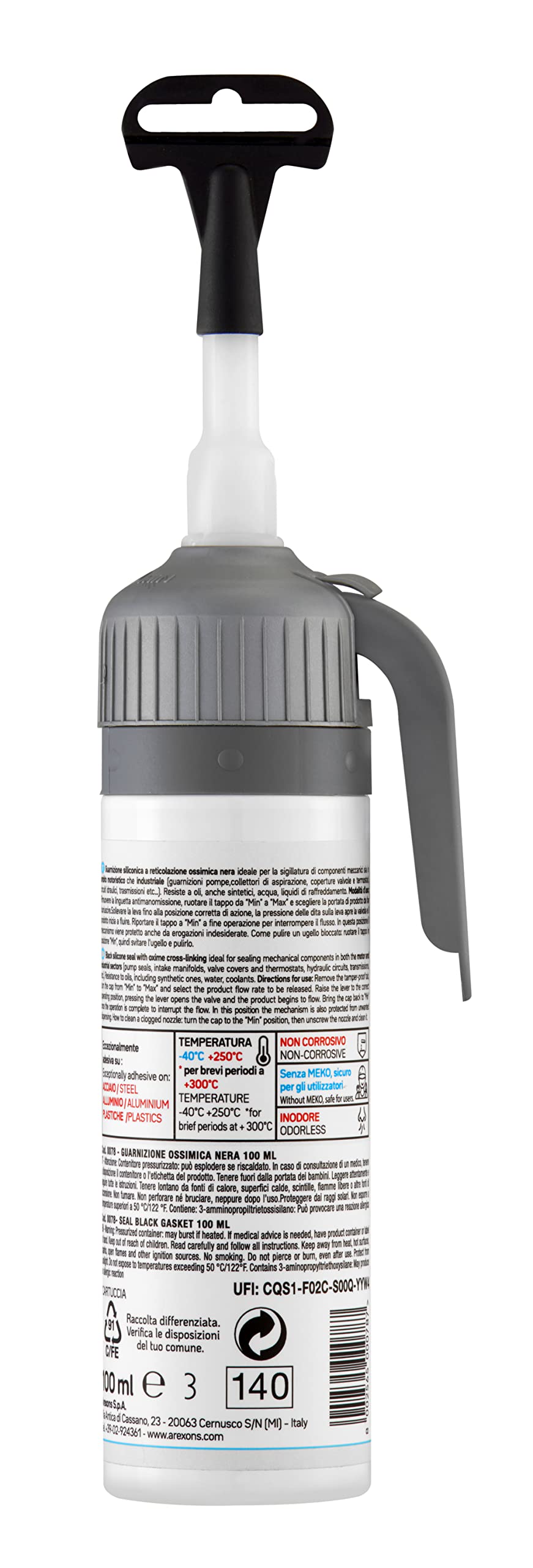 arexons-0078-oximic-pro-guarnizione-siliconica-nera-100-ml image 2
