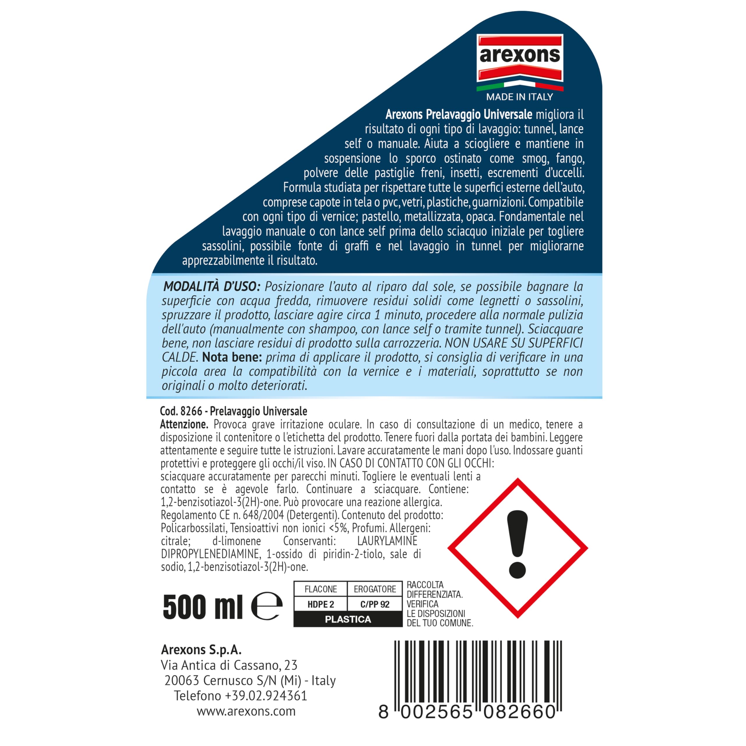 arexons-8266-prelavaggio-universale-auto-500ml-spray image 2