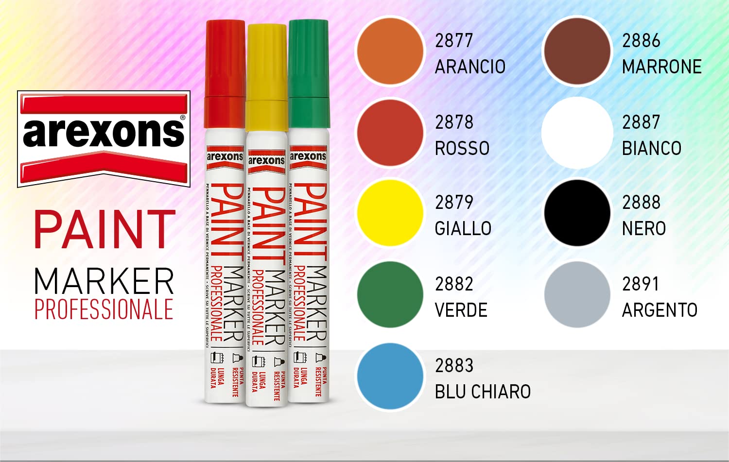 arexons-2878-paint-marker-rosso-pennarello-permanente-multi-superficie image 4