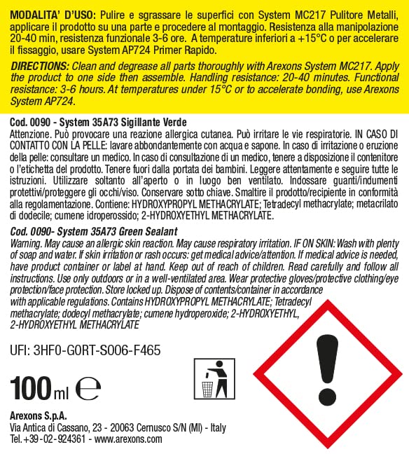 arexons-system-guarnizione-siliconica-sigillante-verde-100-ml image 7